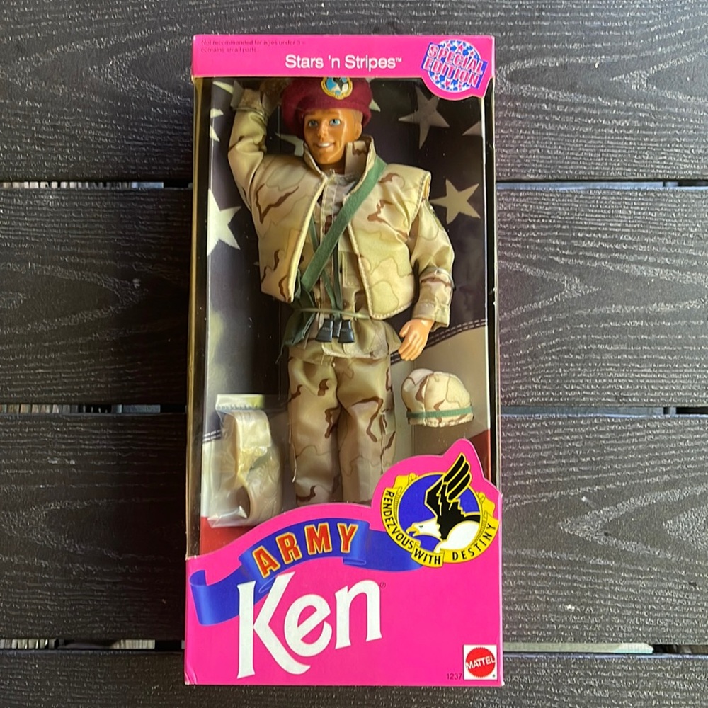 NRFB Vintage 1992 Army Ken Doll